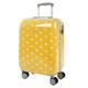 SKPAT - Cabin Suitcase - PC Polycarbonate Hand Luggage Case. Travel Small Suitcase with Wheels - Cabin Luggage with Telescopic Handle - Lightweight Suitcase Carry on Suitcase with Combination, Yellow