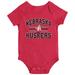 Newborn & Infant Colosseum Scarlet Nebraska Huskers Core Stripe Bodysuit