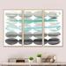Design Art Geometric Neutral Glue Circles - Modern & Contemporary Framed Canvas Wall Art Set Of 3 Canvas, in White | 28 H x 36 W x 1 D in | Wayfair