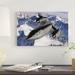 East Urban Home 'SR-71B Blackbird' Photographic Print on Canvas Canvas, Cotton in Black/Blue/White | 18 H x 26 W x 1.5 D in | Wayfair