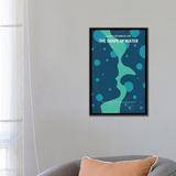 East Urban Home Chungkong Minimal Movie Poster 'The Shape of Water' Graphic Art Print on Canvas in Blue/White | 26 H x 18 W x 1.5 D in | Wayfair