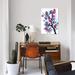 East Urban Home 'Floral I' Print on Canvas Canvas, Cotton in Blue/Indigo/Pink | 18 H x 12 W x 1.5 D in | Wayfair 21F0509032134EAF907679C461E1FB0B