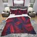 East Urban Home Purple Microfiber Modern & Contemporary Duvet Cover Set Microfiber in Red | Twin Duvet Cover + 1 Sham | Wayfair