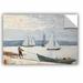 ArtWall Winslow Homer Pulling the Dory Removable Wall Decal Vinyl in Gray | 8 H x 12 W in | Wayfair 1hom009a2436p