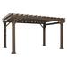 Backyard Discovery 14' x 12' Steel Traditional Pergola Metal/Steel in Brown | 92.6 H x 168.4 W x 144 D in | Wayfair 2105546B