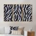 Everly Quinn Detail Of Black & Zebra Lines II - Patterned Framed Canvas Wall Art Set Of 3 Canvas, Wood in White | 28 H x 36 W x 1 D in | Wayfair