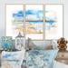 Rosecliff Heights Beach View w/ Ocean Horizon - Nautical & Coastal Framed Canvas Wall Art Set Of 3 Canvas, in White | 20 H x 36 W x 1 D in | Wayfair