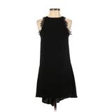 H&M Casual Dress - A-Line Crew Neck Sleeveless: Black Print Dresses - Women's Size 2