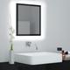 vidaXL LED Bathroom Mirror High Gloss Black 40x8.5x37 cm Acrylic