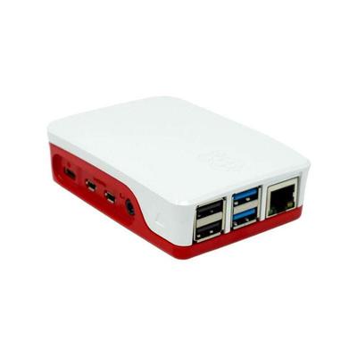 Raspberry Pi® Boîtier pour ordinateur monocarte convient pour: Raspberry Pi® 4 B rouge, blanc