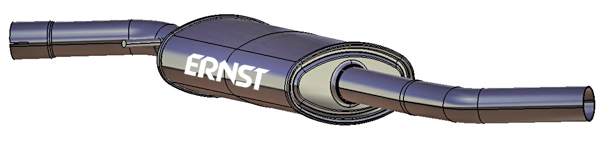 VEGAZ Mittelschalldämpfer VS-371ERNS für VW 074.253.409P 074.253.409P( Image