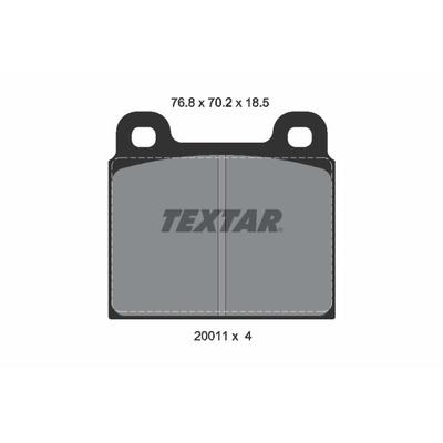 TEXTAR Bremsbelagsatz, Scheibenbremse vorne rechts links für PORSCHE 91135195009 91135195007 91135195010 2001108