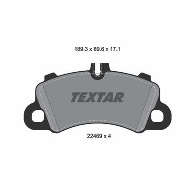 TEXTAR Bremsbelagsatz, Scheibenbremse vorne rechts links für PORSCHE 9Y0698151AN 9Y0698151R 9Y0698151A 2246901