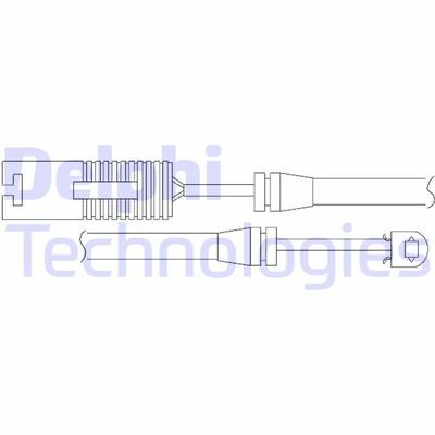 DELPHI Warnkontakt, Bremsbelagverschleiß vorne rechts links Scheibenbremse für ALPINA BMW 34351182064 LZ0139