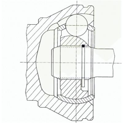 LÖBRO Gelenksatz, Antriebswelle vorne rechts links mit Fett für GENERAL MOTORS 96549104 96273760 96951692 305237 Image