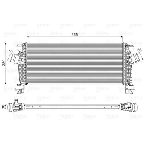 VALEO Ladeluftkühler für OPEL Astra J Mk VI (J) Zafira III Tourer C