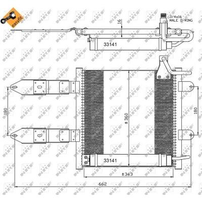 NRF Kondensator, Klimaanlage EASY FIT für VW SEAT 6X0820413A 6X0820411A 35367