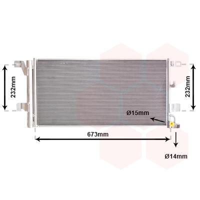 VAN WEZEL Kondensator, Klimaanlage für VW AUDI 8W0816421H 8W0816411L 8W0816421 03015704 Image