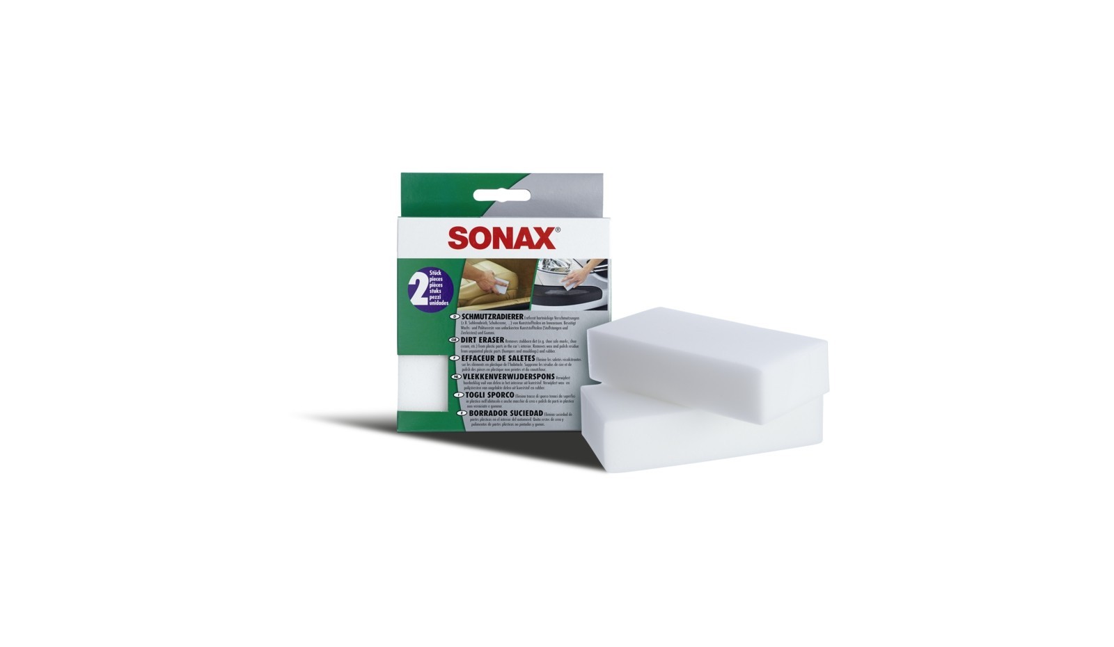 SONAX Schmutz-Radierer (2 Stk.) 04160000 Kunststoffreiniger 2x Image