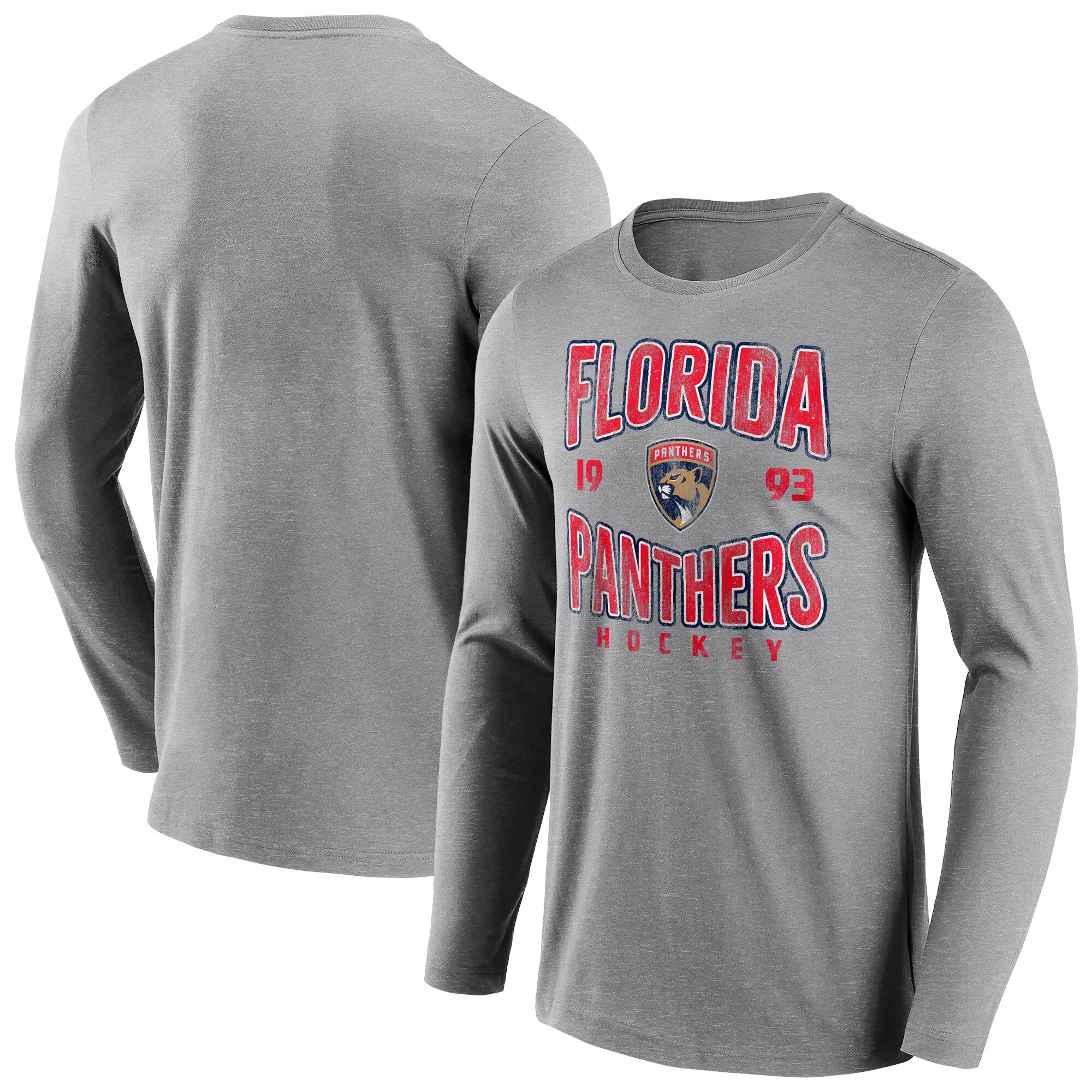 Florida Panthers Fanatics Branded Wave Off Langarm-T-Shirt - Sport Grau - Herren Image