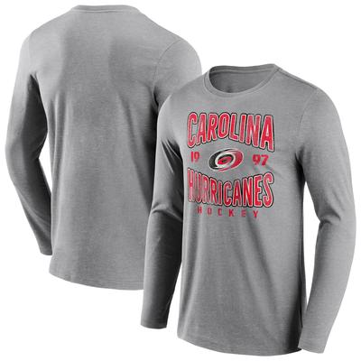 Carolina Hurricanes Fanatics Branded Wave Off Langarm-T-Shirt - Sportgrau - Herren Image