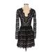 Dolce Vita Casual Dress: Black Damask Dresses - Women's Size 3