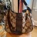 Coach Bags | Coach Signature Stripe Convertible Hobo Shoulder Bag F19281 - Brown | Color: Brown/Tan | Size: Os