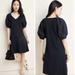 Anthropologie Dresses | Antropologie Maeve Annika Knit Puff Sleeve Mini Dress Small New Whit Tags | Color: Black | Size: S