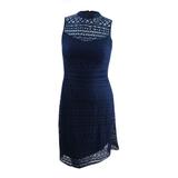 Jessica Simpson Dresses | Jessica Simpson Women's Lace Back-Cutout Dress 6, Navy | Color: Blue | Size: 6