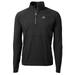 Men's Cutter & Buck Black Jackson State Tigers Adapt Eco Knit Hybrid Recycled Quarter-Zip Pullover Top