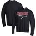 Men's Champion Black Cincinnati Bearcats Baseball Stack Pullover Crewneck Sweatshirt