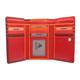 VISCONTI Rainbow Collection Bora Tri-Fold Leather Purse RFID Blocking RB43 Red Multi