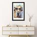 East Urban Home Cool Great Dane by George Dyachenko - Wrapped Canvas Print in Blue/Brown/White | 24" H x 16" W x 1" D | Wayfair