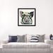 East Urban Home 'Sarge the Pig w/ Glasses on Cream' Graphic Art Print on Canvas in Black/White | 24" H x 24" W x 1" D | Wayfair