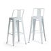 Williston Forge Sturges Bar & Counter Stool Metal in White | 39.6 H x 17.24 W x 17.7 D in | Wayfair AXCRAY30-01-WH