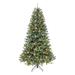 The Holiday Aisle® 7' 5" H Slender Green Pine Christmas Tree w/ 500 Lights, Metal in White | 50 W x 50 D in | Wayfair