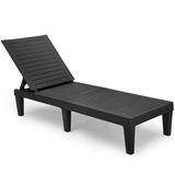 Lark Manor™ Alizay 74.5" Long Reclining Single Chaise in Black | 11.2 H x 22.8 W x 74.5 D in | Outdoor Furniture | Wayfair