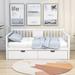 Red Barrel Studio® Ariadnne Full/Double Daybed w/ Drawers Wood in White | 34.1 H x 56.2 W x 79.9 D in | Wayfair 949EFEBE87A645EB992335F1468D01A6