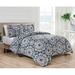 Canora Grey Alexander_Bibb Home 4 Pc Duvet & Down Alternative Comforter Set Polyester/Polyfill/Microfiber in Blue/White | Wayfair