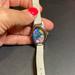 Disney Accessories | Disney Tinkerbell Watch With White Band. Stainless Steel Back. Not Tested. | Color: Blue/White | Size: Os
