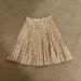 Burberry Skirts | Burberry London Women’s Deer Print Pleated Midi Knee Length Skirt Size 6 | Color: Cream/White | Size: 6