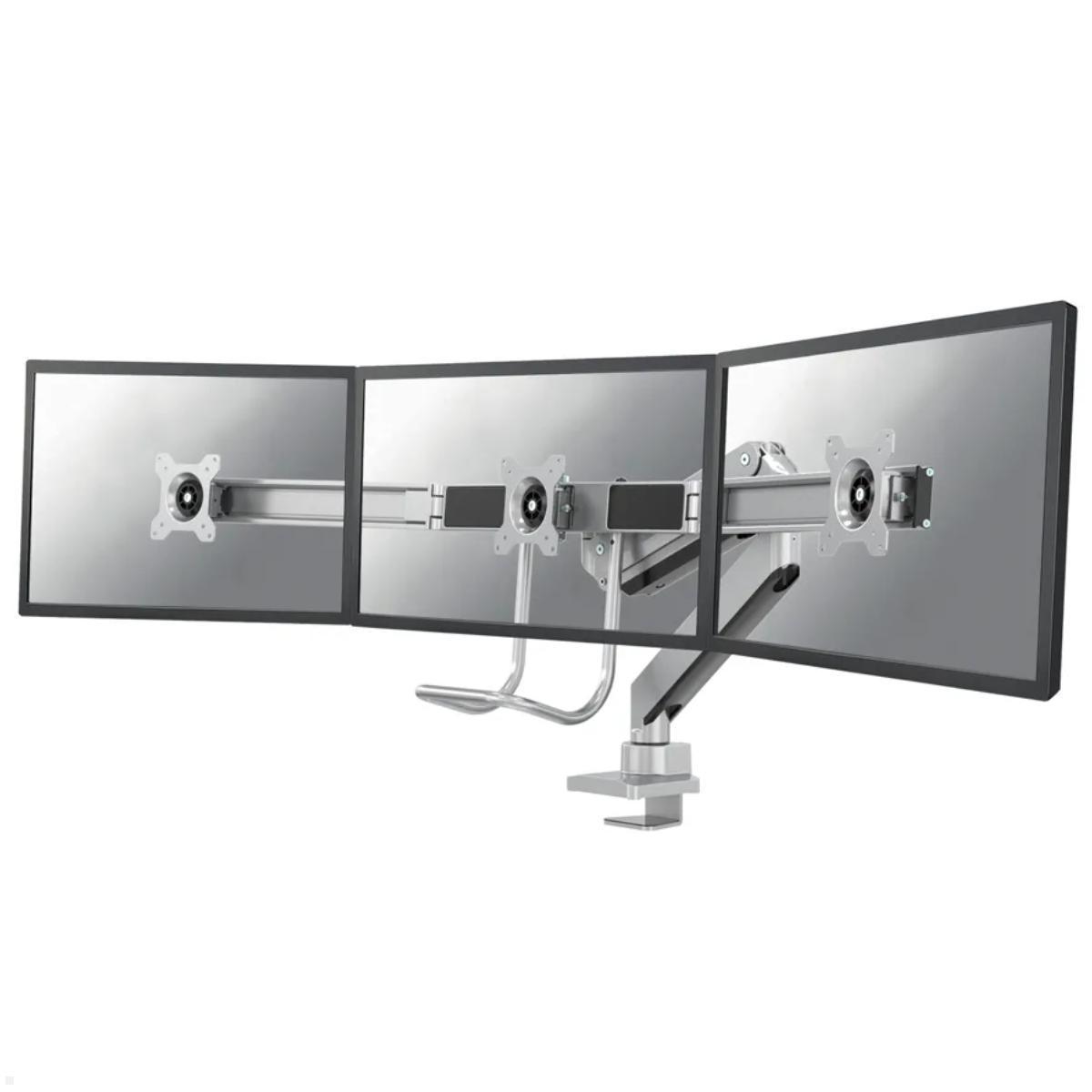 Neomounts NM-D775DX3SILVER Monitorhalterung für 3 Monitore bis 27Zoll, silber Image
