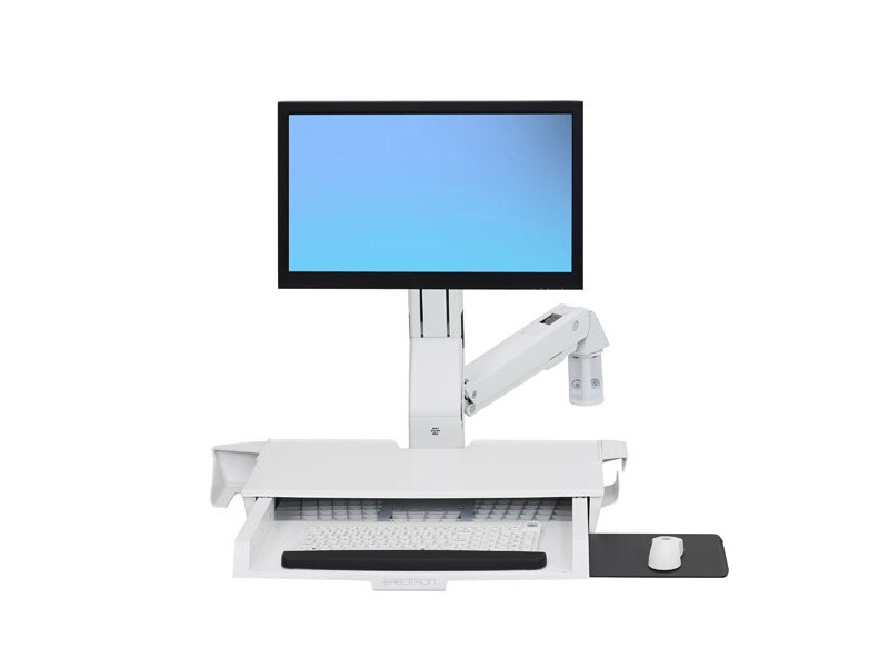 Ergotron StyleView Sit-Stand Combo Wandhalterung mit Ablagefläche (45-260-216), weiß Image