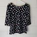 Disney Tops | Disney Minnie Mouse 3/4 Sleeve Top | Color: Black/White | Size: M