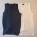 J. Crew Tops | J. Crew Workout Tanks With Open Knotted Back | Color: Black/White | Size: S