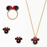 Kate Spade Jewelry | Kate Spade Minnie Mouse Jewelry Set (Ring Size 7) | Color: Black/Red | Size: Os