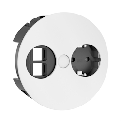 BACHMANN TWIST 1x Schutzkontakt 2x Keystone, weiß Image