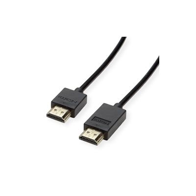 ROLINE 4K HDMI Ultra HD Kabel mit Ethernet, aktiv, ST/ST, schwarz, 2 m