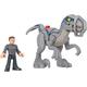 FP PRECOOL IMAGINEXT Jurassic World auf der Flucht - Figurenset mit Blue und Owen, Action Pad, bewegliche Arme und Beine, für Kinder ab 3 Jahren, HKG15