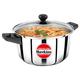 Hawkins 4 Litre Stainless Steel Cook n Serve Casserole with Glass Lid (SSCB40G), Silver